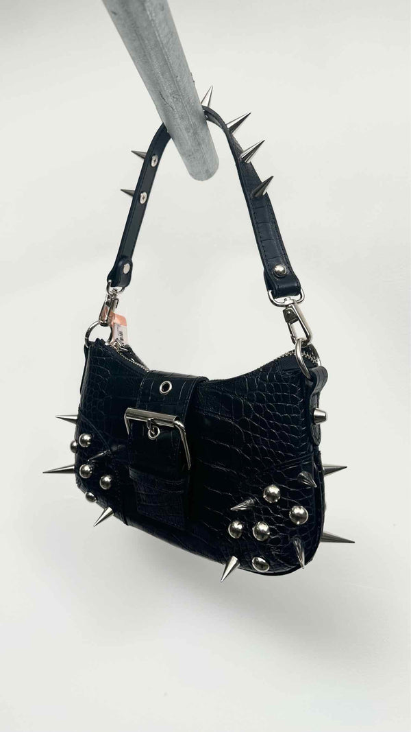 Junya Watanabe Spike Embossed-leather Hand Bag