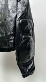 Vaquera Padded Leather Racer Jacket