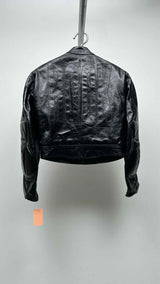 Vaquera Padded Leather Racer Jacket