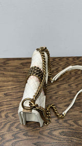 Chanel Python Rock Chain Small Boy Bag
