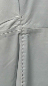 Acne Studios Drawstring Stitching Leather Trench Coat