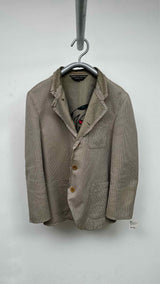 Comme Des Garcons Homme Plus Graphic-lining Plaid Blazer Jacket