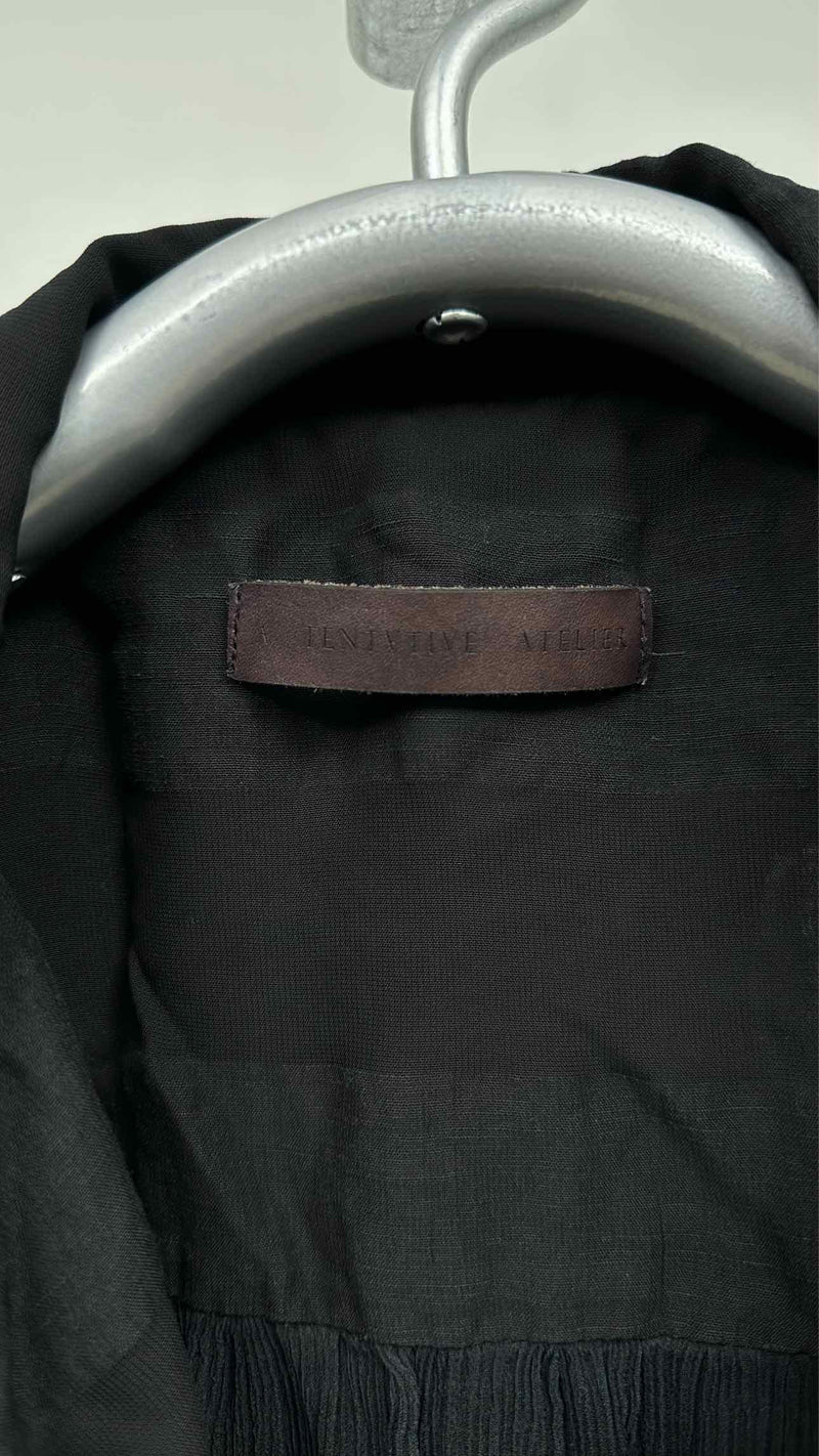 A Tentative Atelier S/S Satin Layered Raw-end Dress Coat