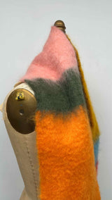 LOEWE Color-blocking Mohair-knit Scarf