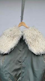 Vaquera Fur Hooded Quilted Lining Oversized MA1 Puffer Jacket