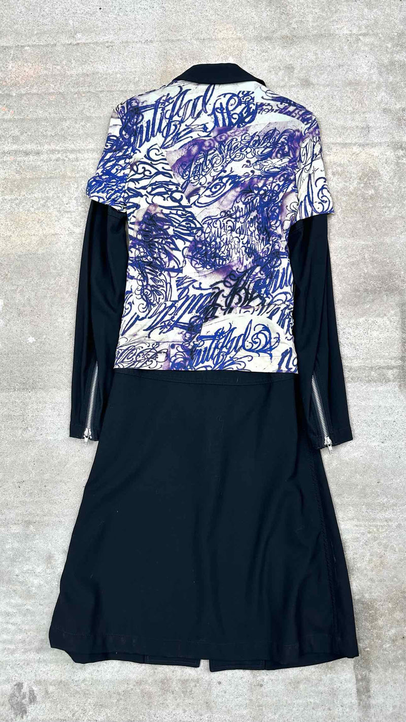 Comme Des Garçons Homme Plus Printed Biker Coat