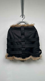 Zucca Multi-Belted Fur-lined Cape