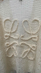 LOEWE Anagram Mohair Loose-knit Cardigan