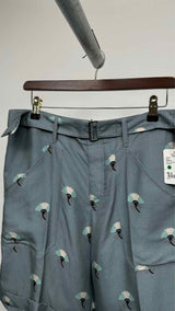 Valentino Buckled Printed Silk Wide Shirt