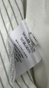 Balenciaga Stripe Draped Asymmetrical Dress