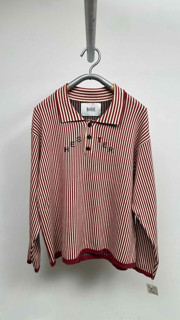Bode Stripe Street Polo Sweater