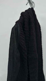 Rick Owens Suede-sleeve Knitted Gawn