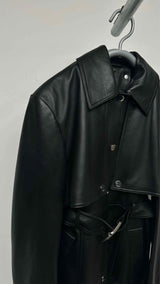 Sportmax Two-Piece Nappa Belted Leather Jacket