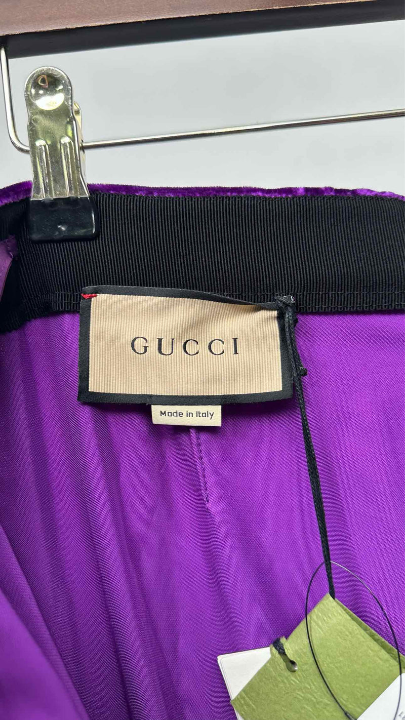 Gucci Side-gathered Velvet Pants