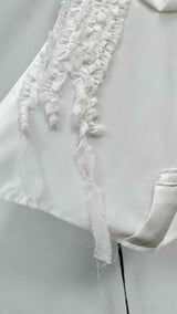 Undercover N/S Raw-Edge Ruffle Buttoned Top