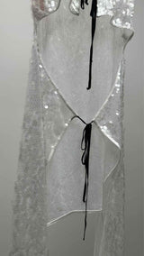 Eckhaus Latta N/S Sequin Sheer Long Dress