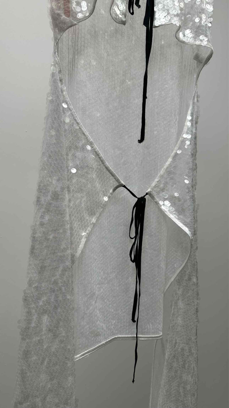 Eckhaus Latta N/S Sequin Sheer Long Dress