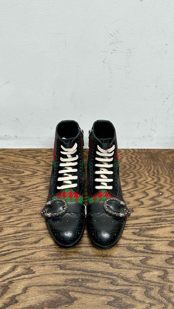 Gucci Tartan Queercore Boots