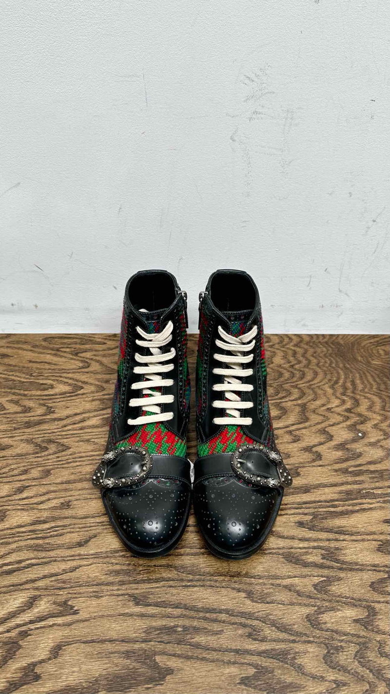 Gucci Tartan Queercore Boots