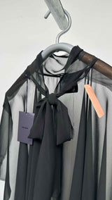 PRADA Sheer Satin Cape