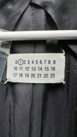 Margiela Double-breast Fuzzy Weave Long Over Coat