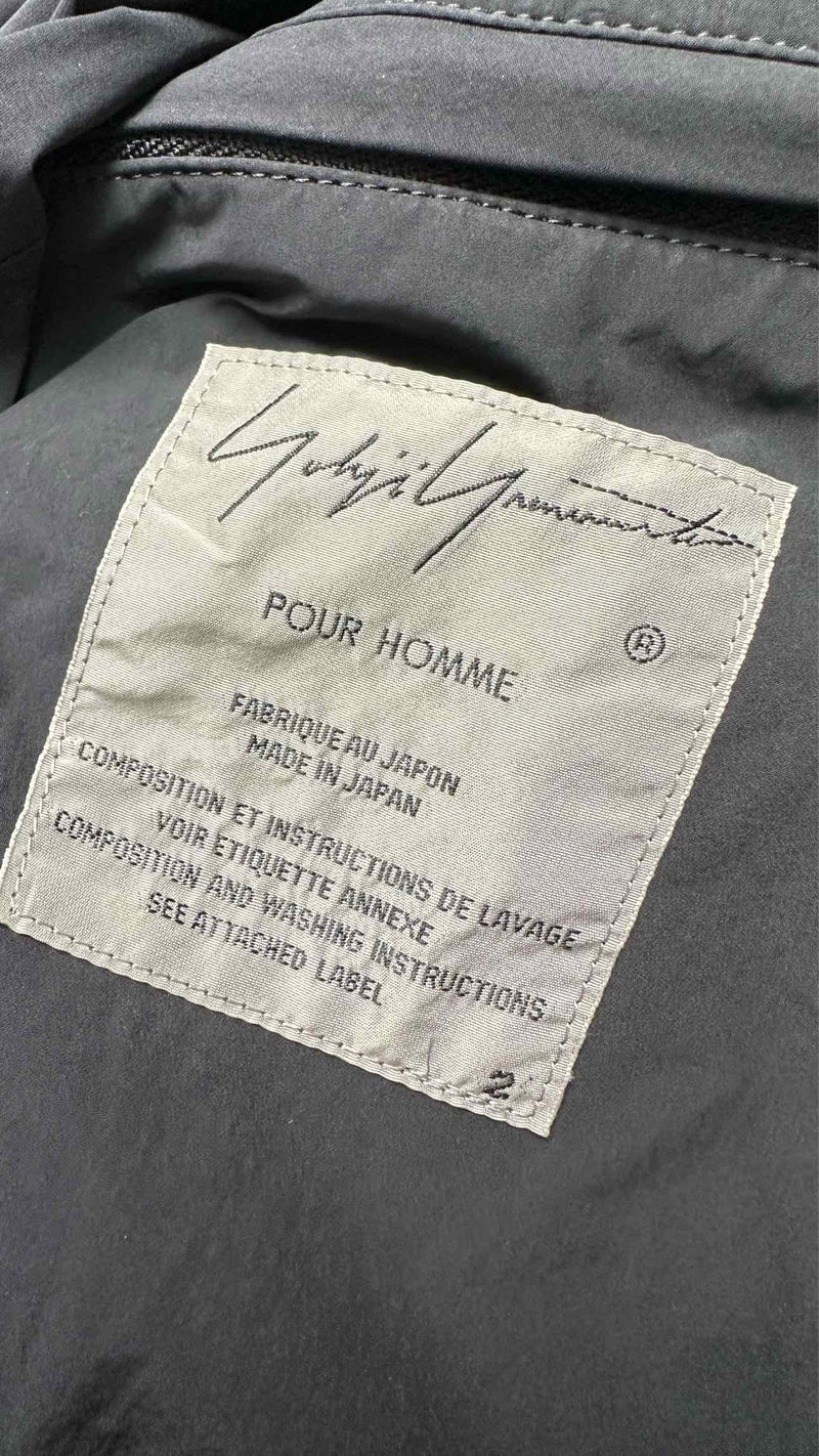 Yohji Yamamoto Pour Homme Leaf-graphic Peach-skin Coat