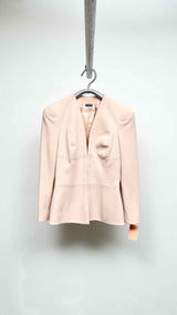 Alexander McQueen Collar-less Hook-closure Blazer Jacket