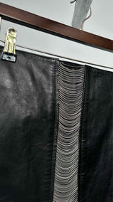 Plein sud Chain-detailed Leather Mini Skirt