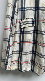 Y's for men Crinkled Plaid Printed Blazer Jacket