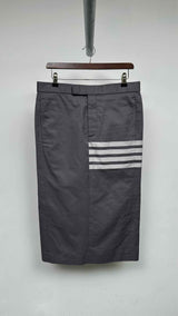 Thom Browne 4Bar Back-slit Long Skirt