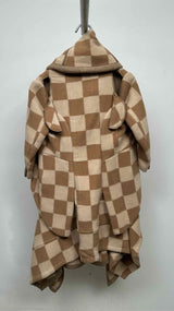 Comme Des Garcons Checker Cut-out Reconstructed Over Coat