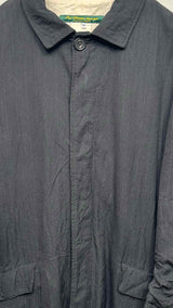 Paul Harnden Wrinkly Stripe Long Mack Coat