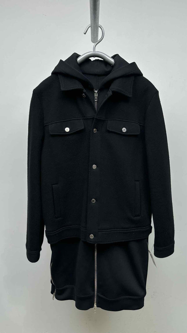 Givenchy Layered Hooded Multi-zip Coat
