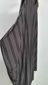 Issey Miyake N/S Stripe Asymmetrical Wide Dress