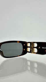 Balenciaga Dynasty Rectangle Sunglasses