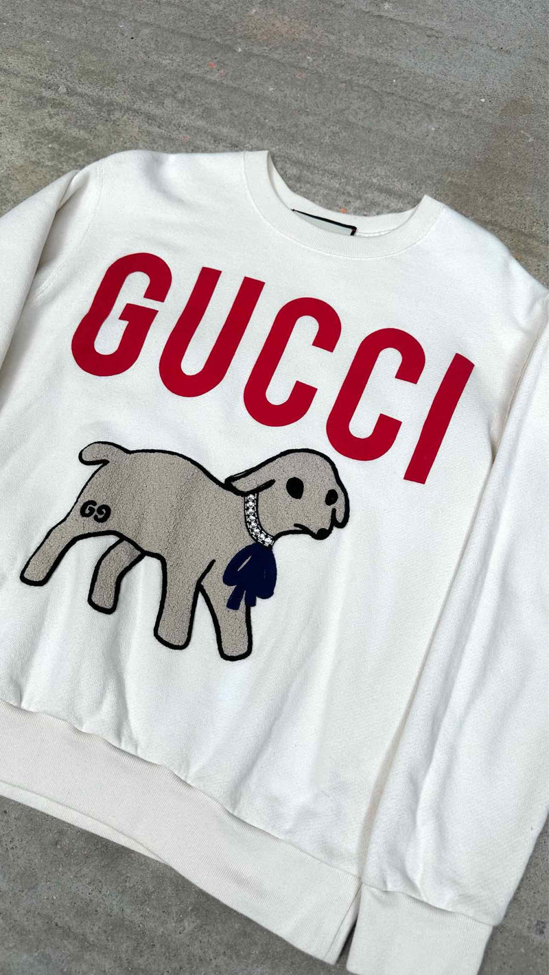 Gucci Lam Patch Logo Oversized Sweatshirt