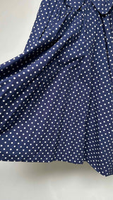 Comme Des Garcons Pleated Polka-dot Drop-clutch Pants