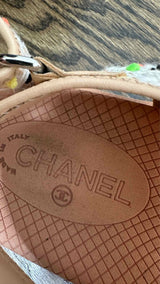 Chanel Tweed Lambskin Dad Sandals