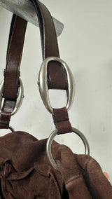 Yves Saint Laurent rive gauche Suede Rose Bag