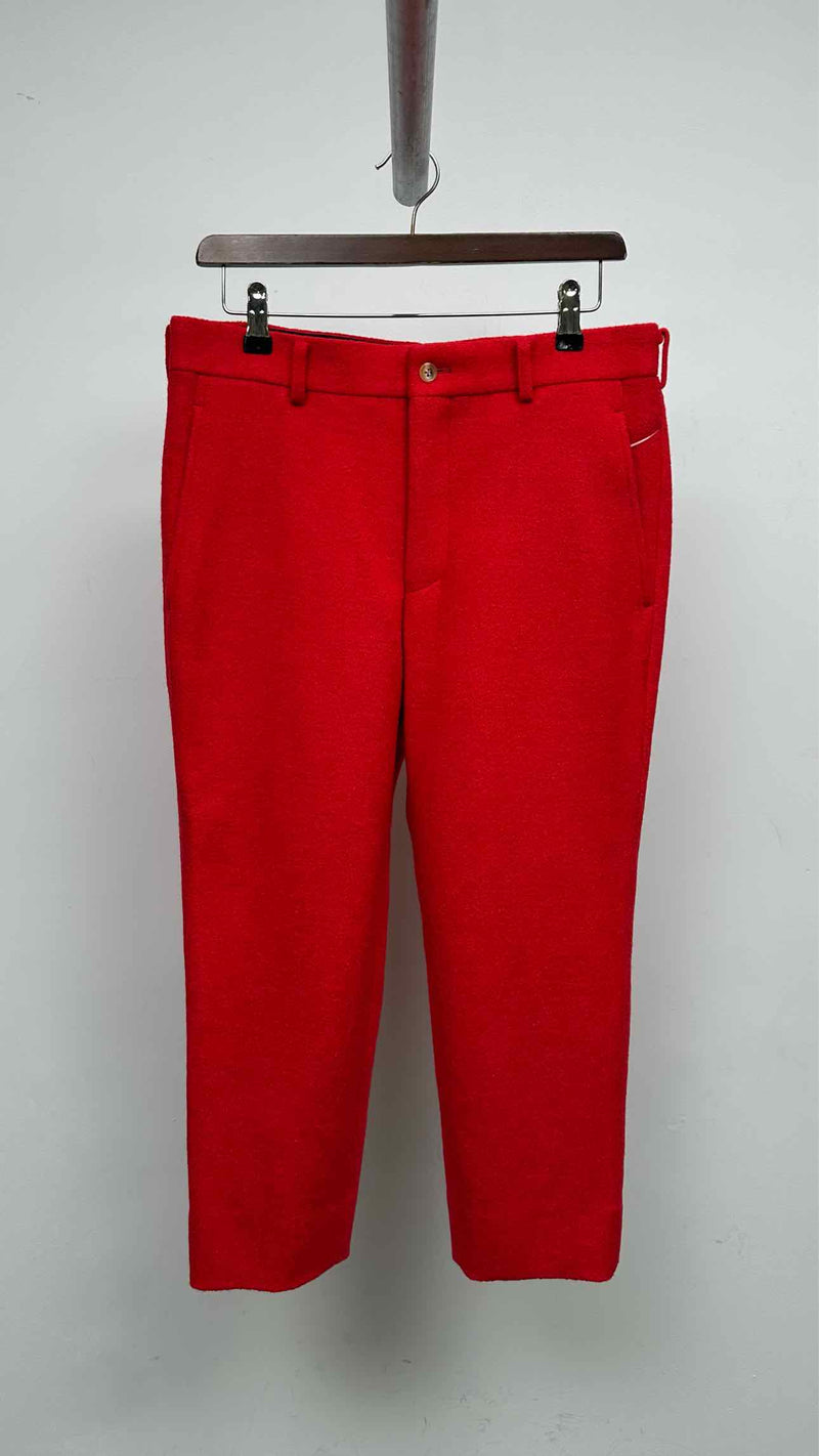 Comme Des Garcons Homme Plus Cropped Boiled-wool Pants
