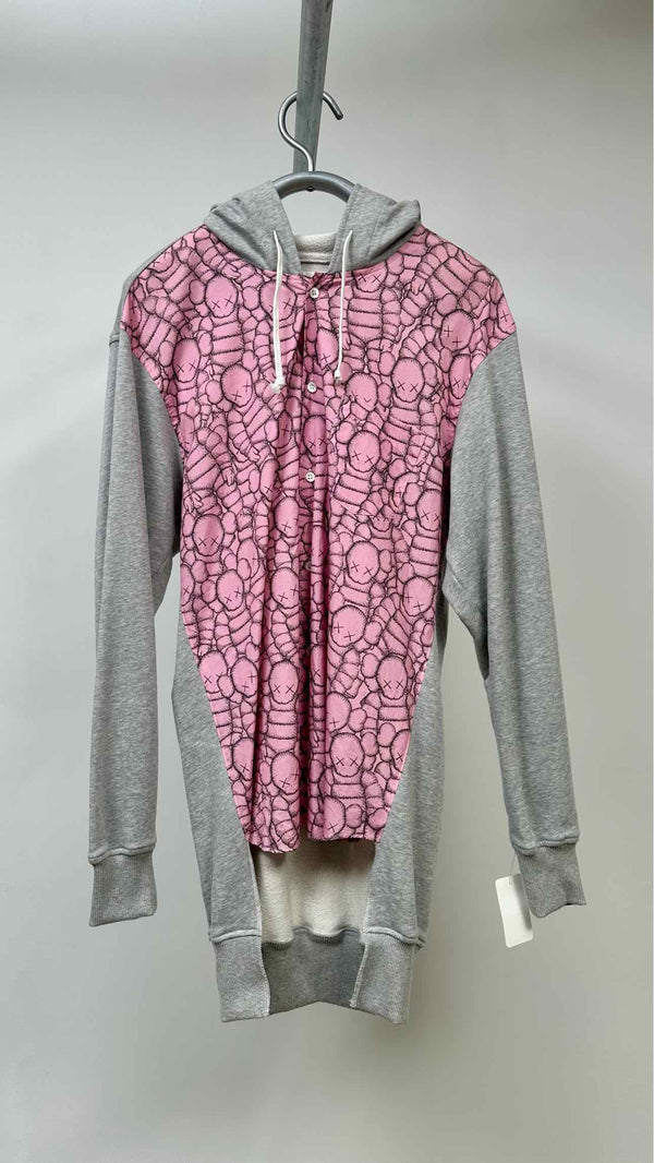 Comme Des Garçons Shirt x Kaws Hybrid Button-up Printed Hoodie
