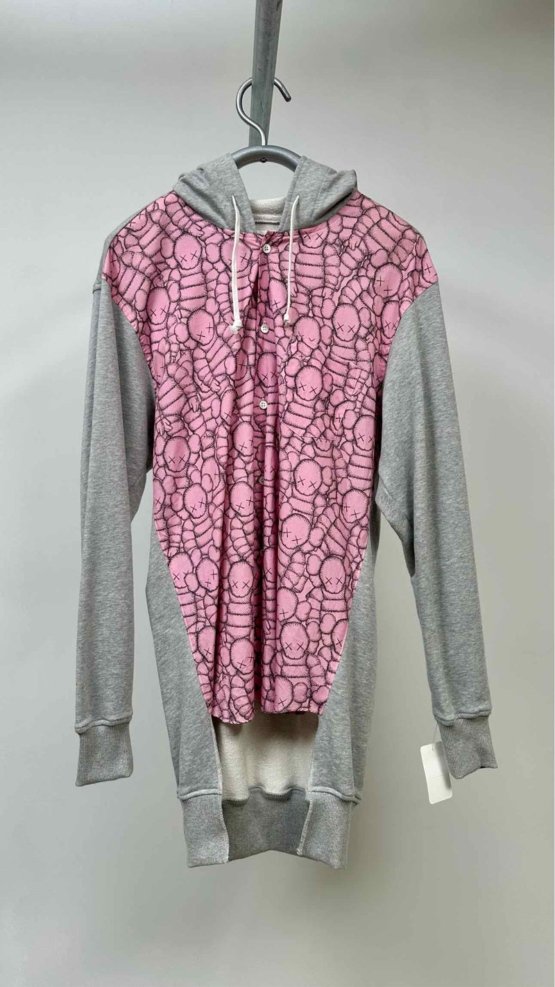 Comme Des Garçons Shirt x Kaws Hybrid Button-up Printed Hoodie