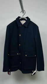 Thom Browne Shearling Zip-up Hooded Coat