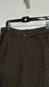 Comme Des Garcons Shirt Boiled Wool Cropped Wide Pants