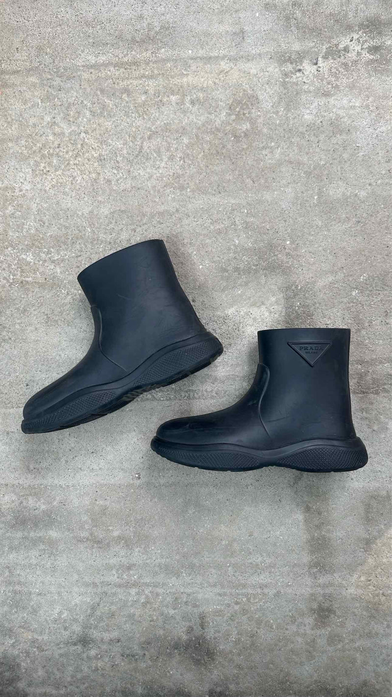 Prada Logo Rubber Boots