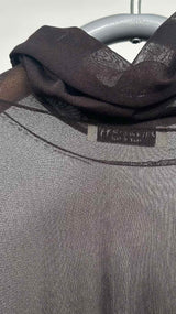 Bottega Veneta L/S High-neck Mesh Bodysuits