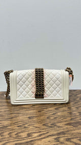 Chanel Python Rock Chain Small Boy Bag