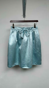 Miu Miu Crystal Embellished Bow Silk Skirt