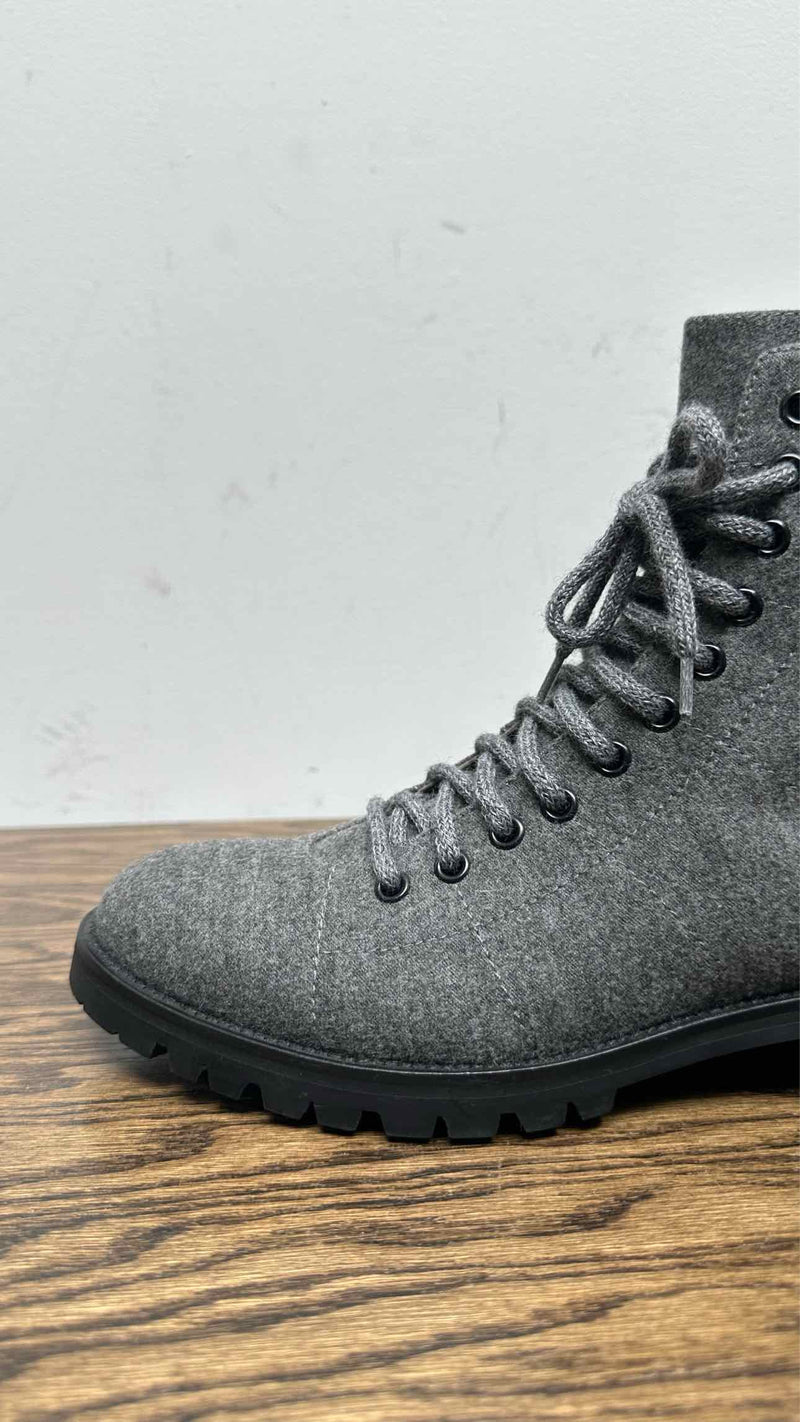 Jimmy Choo Whipstitch-Trim Combat Boots