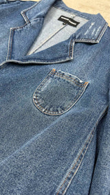 Edward Cuming Distressed Oversized Denim Tailor Jacket